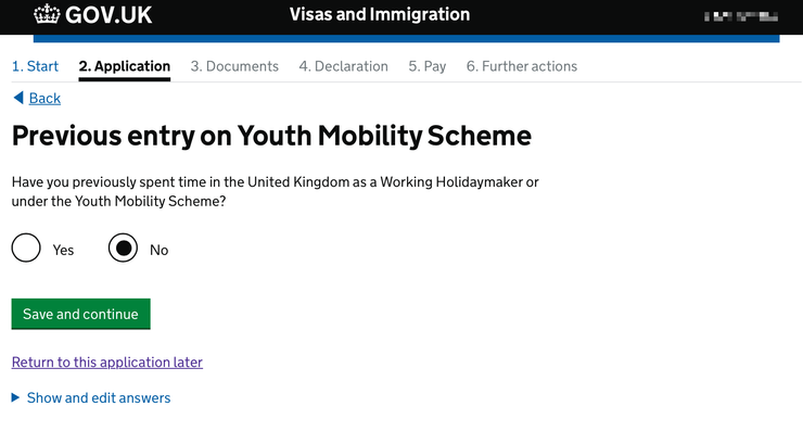Previous entry on Youth Mobility Scheme