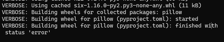 圖形處理套件 Pillow 無法直接打包，需要自行編譯