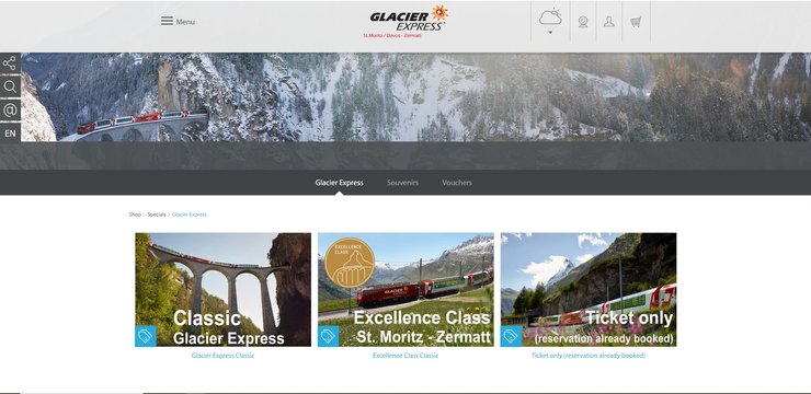 點選Classic Glacier Express