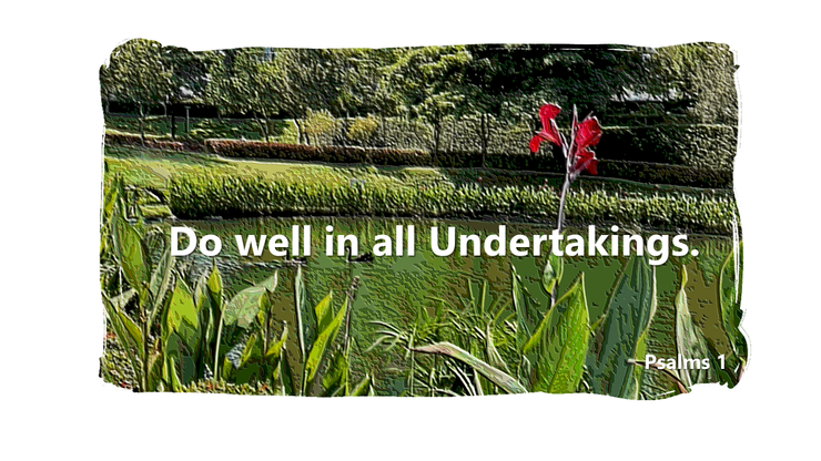 Psalm 1 :  Do well in all undertakings