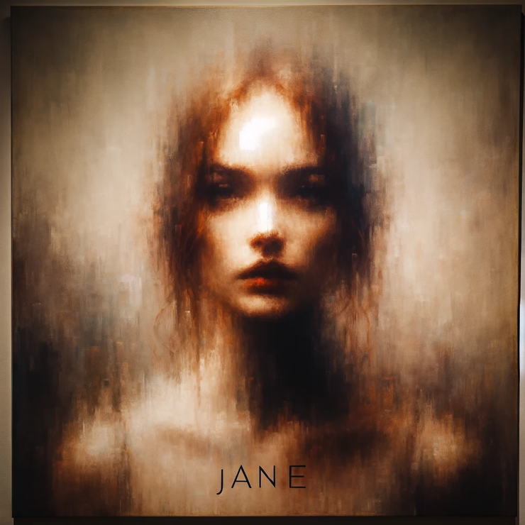 the mysterious artist known only as "Jane" chose to display her latest collection, a series of blurred portraits.
