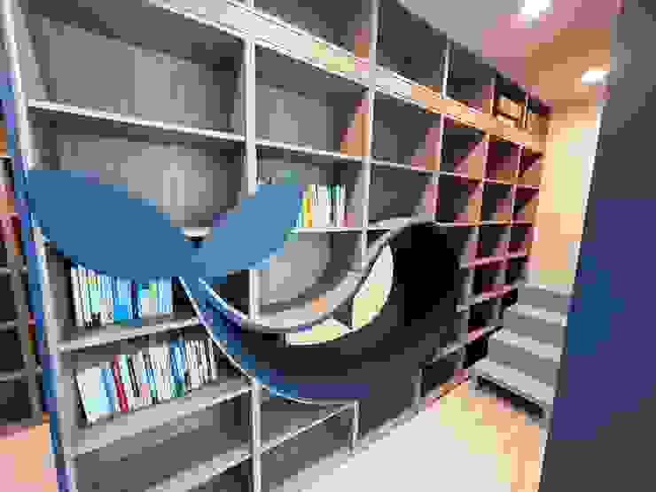 【台中室內設計】我家的童趣圖書館│鯨魚書架│靜享閱讀時光│大