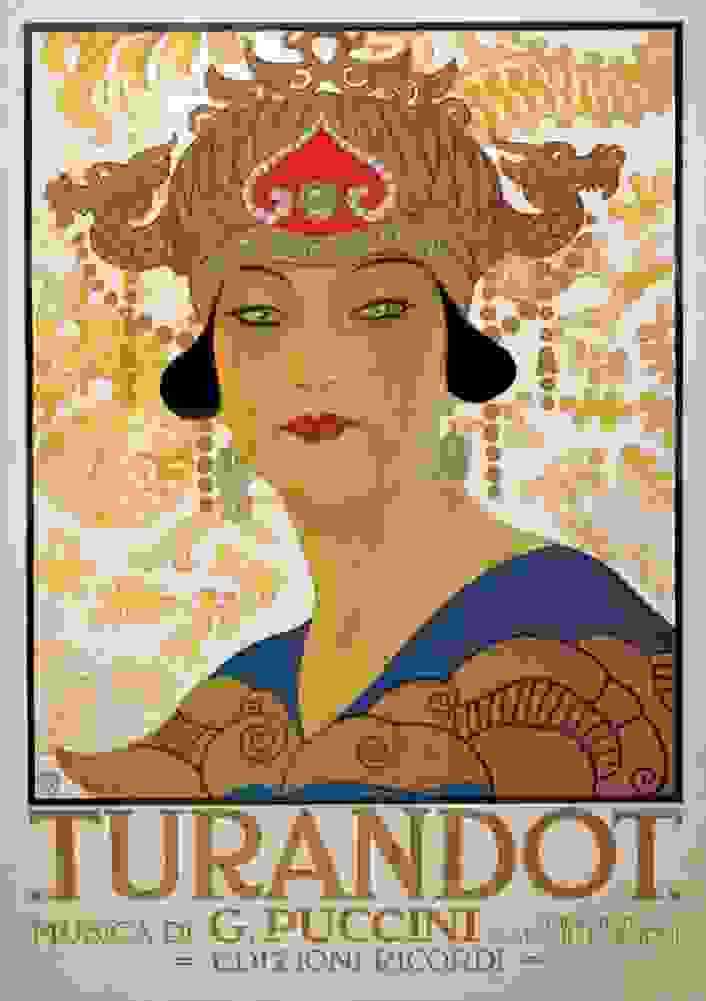 杜蘭朵公主。圖片來源： Wiki Commons, "Poster Turandot.jpg"