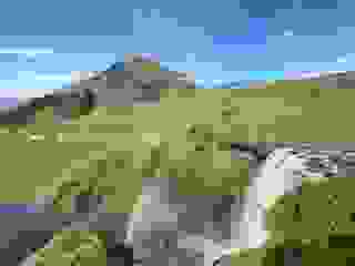 斯科加瀑布頂的美景