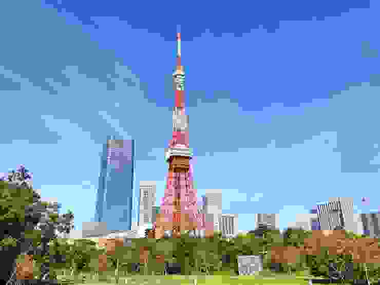 一早就來芝公園報到，把東京鐵塔看個夠！