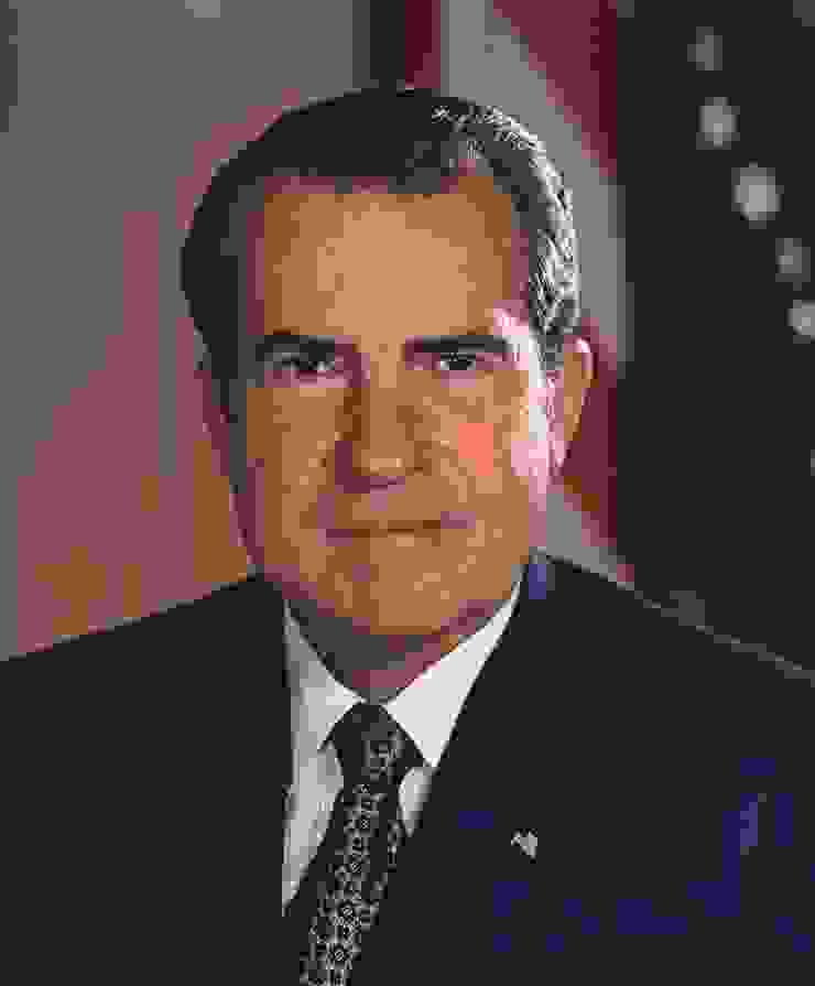 圖片：尼克森總統，辣個小名是迪克的男人。。圖片來源： Wiki Commons, "Richard Nixon presidential portrait.jpg"