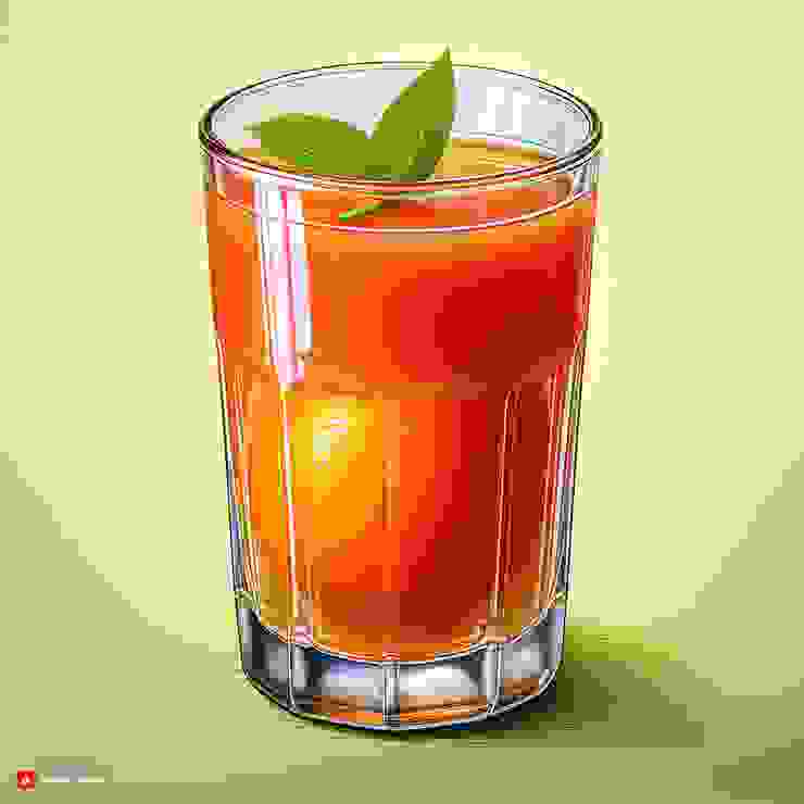 『綜合果蔬汁』(真的有完整水果在其中！)(小昕咒語Adobe Firefly繪圖)