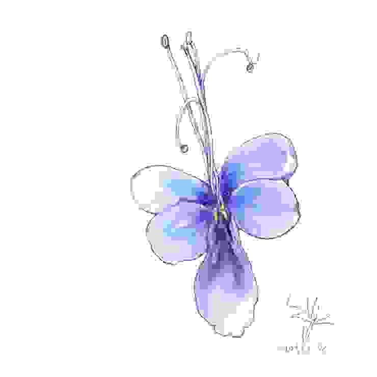 親筆手繪藍蝴蝶