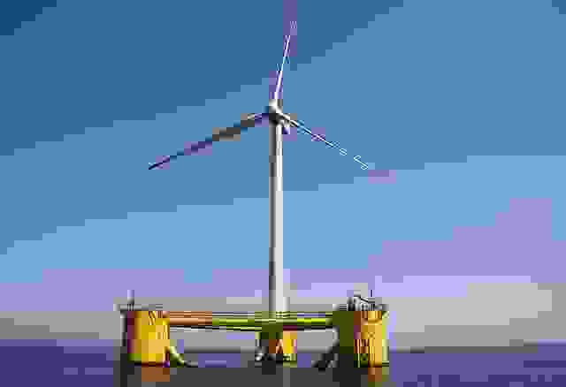 浮動式風電，位於葡萄牙外海的WindFloat Atlantic project(wikimedia commons, public domain)