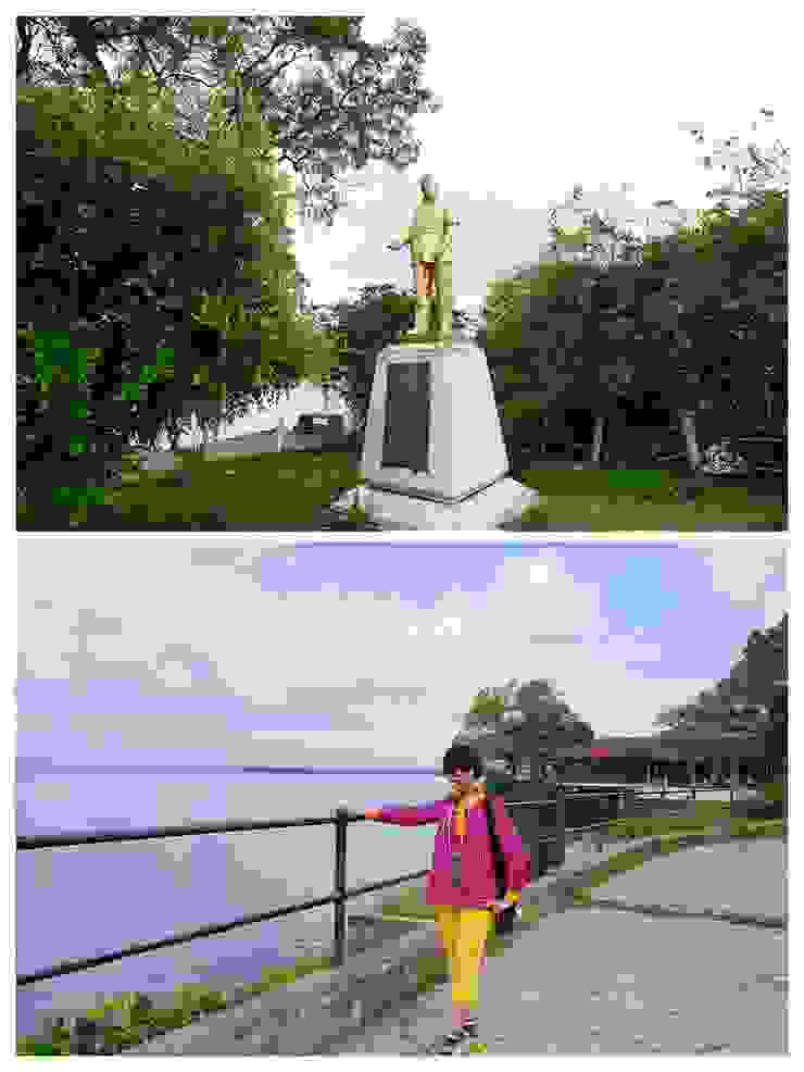 錫蘭自治領首任總理Don Stephen Senanayake銅像附近水庫景色 