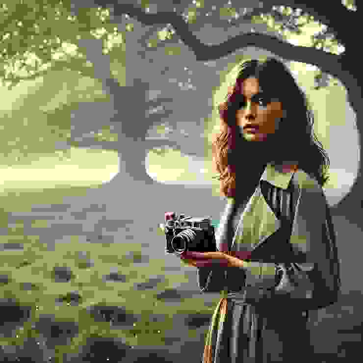 One foggy morning, while wandering through the dew-soaked park, Jane stumbled upon an old, forgotten camera nestled among the roots of an oak.