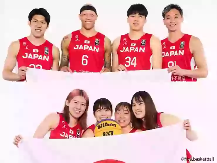 3x3 男、女籃代表隊（圖片來源：バスケットボールキング）