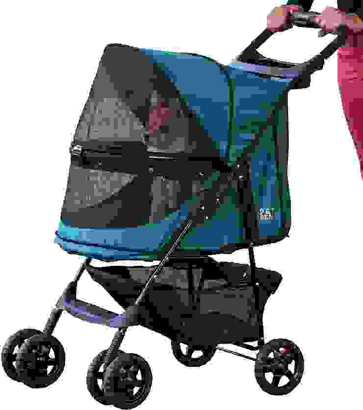 Amazon.com : Pet Gear No-Zip Happy Trails Pet Stroller for Cats/Dogs,  Zipperless Entry, Easy Fold with Removable Liner, Safety Tether, Storage  Basket + Cup Holder, 3 Colors : Pet Supplies