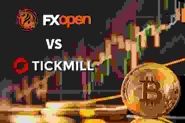 加密货币交易比较：FXOpen vs Tickmill