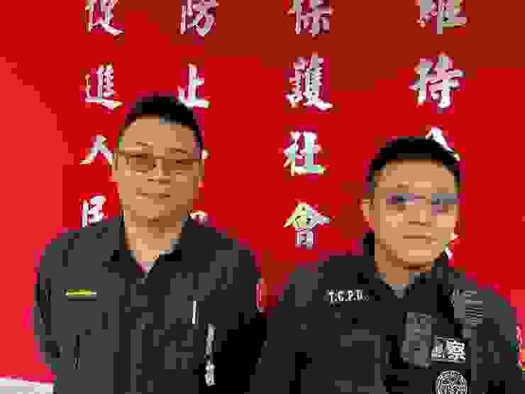 康寧派出所警員陳信丞(左)、鄭鈺翰(右)。（圖/內湖分局 提供）