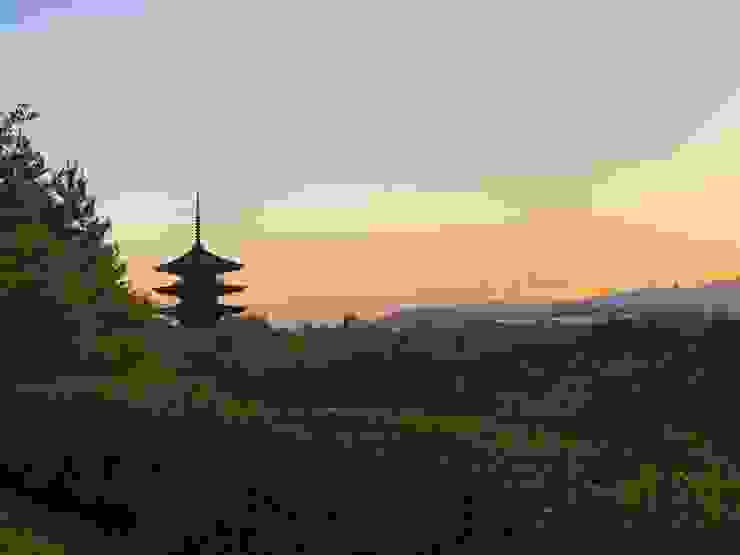 京都十月古塔夕陽
