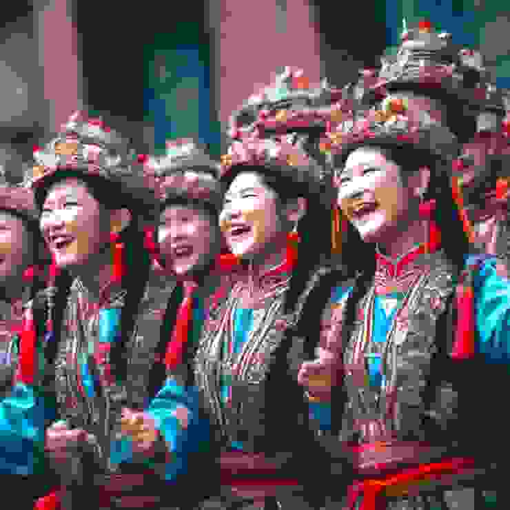 「湖南侗族出現群體轉生」的真實案例，位在湖南省坪陽鄉有個「轉生村」，裡面有多達110位居民，能夠清楚知道自己的前世 (AI製圖)