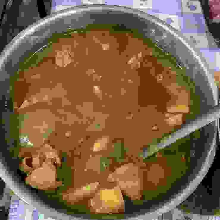 我做的黑巧克力清酒風味咖哩湯（圖片來源：辰心）
