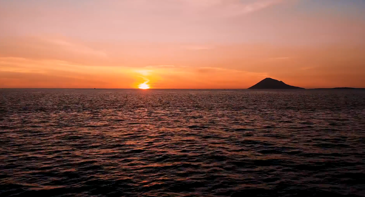 海洋與落日[圖片來源：林晨同學]