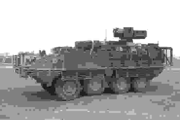 史崔克車系的M1134反坦克飛彈車。(Photo via Wikipedia)