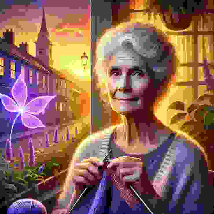 As night fell, the leaf began to glow brighter, and Granny Jane, driven by a mix of curiosity and adventure, decided to follow the light.