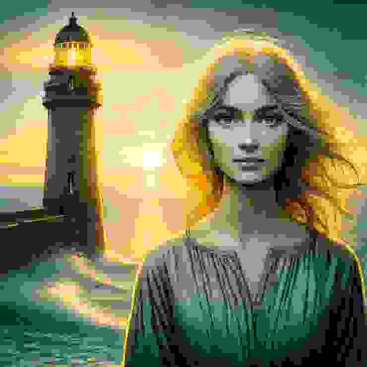 Each day, Jane climbed the spiral staircase to the very top of the lighthouse,