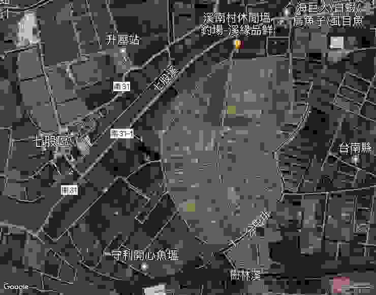 谷歌衛星地圖上台灣南部的太陽能電場