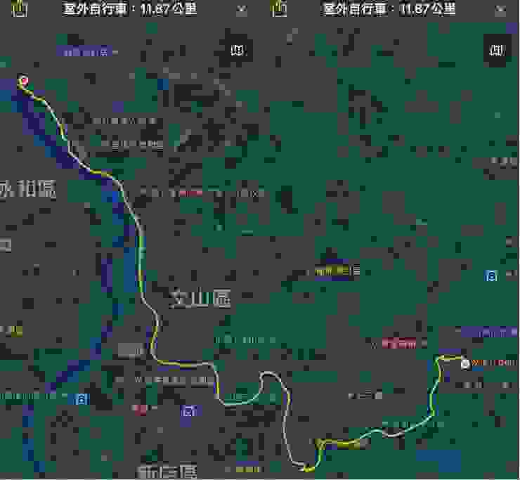 從政大騎Ubike 2.0到古亭的GPS紀錄