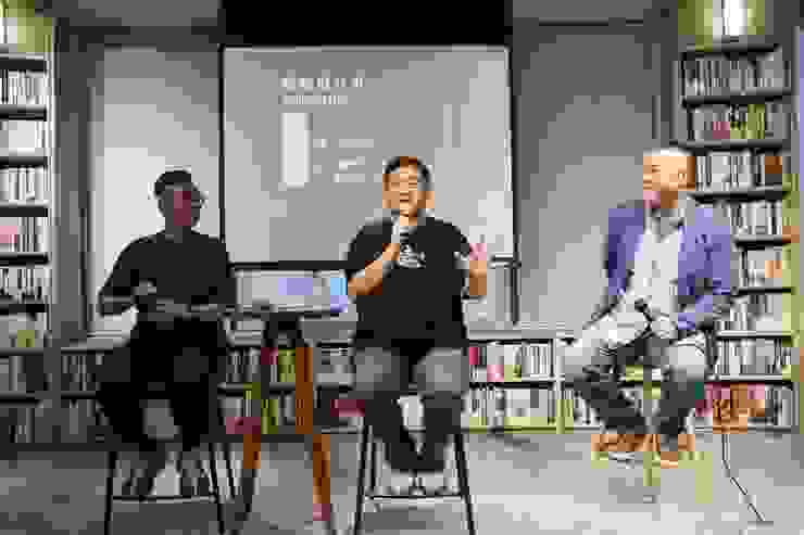 《藝術很有事》之「我和楊德昌的一天」特映會現場，由左至右：孫松榮、瞿友寧、蔡禹信