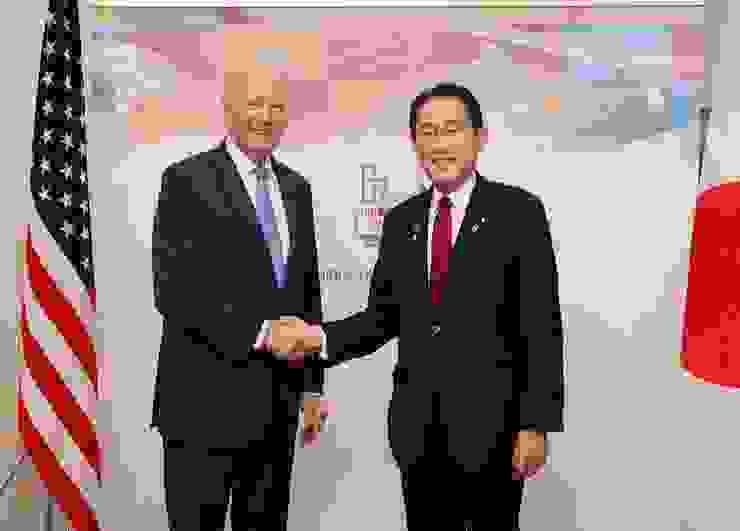 2023年5月廣島G7會議時的拜登與岸田文雄（照片來源：日本首相官邸官方臉書）