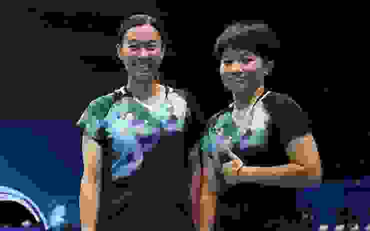 最今屆巴黎奧運的台灣女雙組合許雅晴（左）／林琬清。