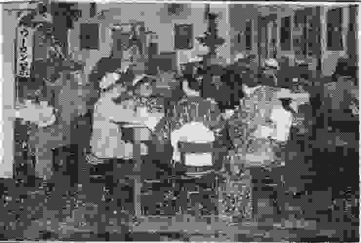 1914年台北的ウ-ロン喫茶店，圖中的兩名婦女正在和孩子用餐