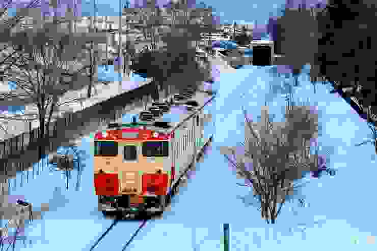 國鐵色列車駛出石北本線唯一的地下化路段（座標：43.803840,143.863854）