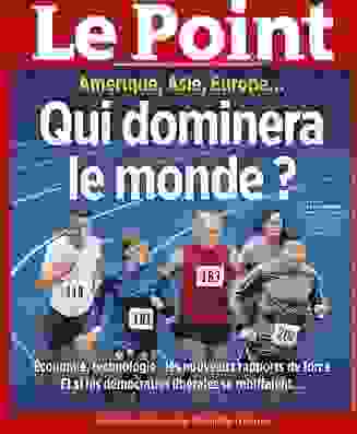 法國時事週刊《le puang》某期的封面。 美國總統拜登、德國總理梅克爾、法國總統馬克宏、臺灣總統蔡英文、中國共產黨主席習近平等5人以統治世界爲目標奔跑。(笑)〈網路新聞〉