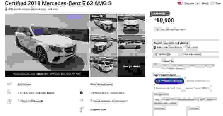 2018 BENZ E63 AMG S價格