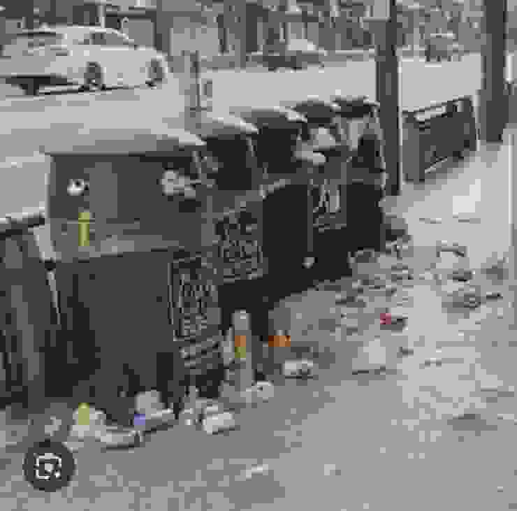 京都街景垃圾髒亂圖；來源社群X