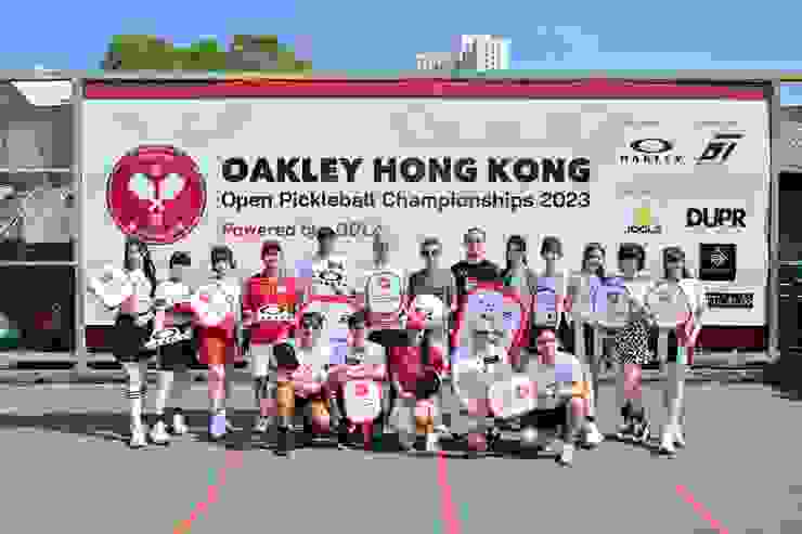 Oakley 香港匹克球公開錦標賽2023 開幕禮女子組合Lolly Talk一眾嘉賓合照
