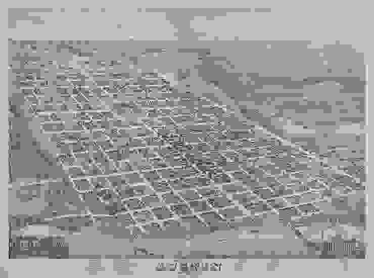 奧斯丁的城市鳥瞰圖，1873年。