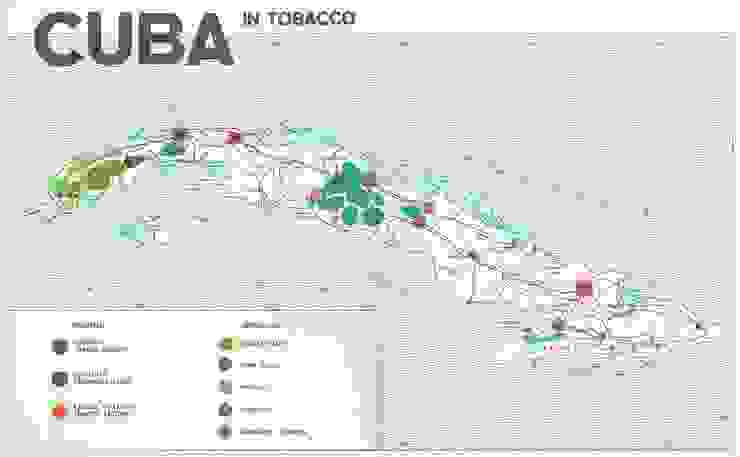 在古巴不同區域，所適合種植的煙草種類也有所不同
