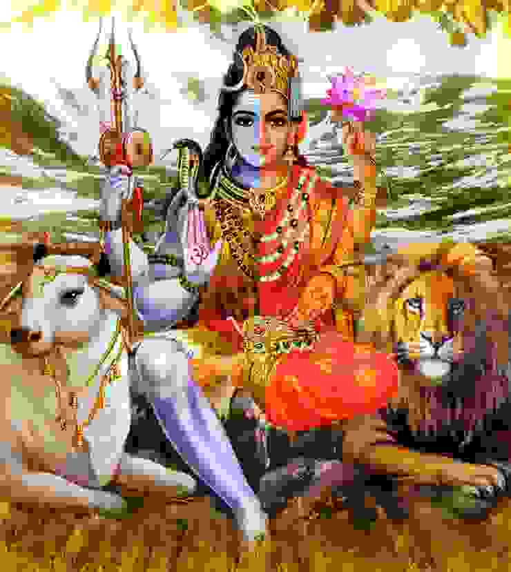 半女神相 Ardhanarishvara 雌雄同體的濕婆。