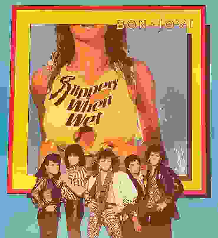 Bon Jovi 1986 年的《Slippery When Wet》原始封面