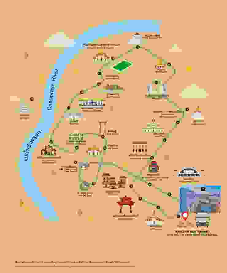 泰國巴士美食之旅路線圖 (拉達那哥欣島)