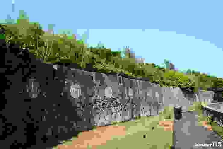 媽宮城現今留存的北段城牆，表面後來糊上水泥