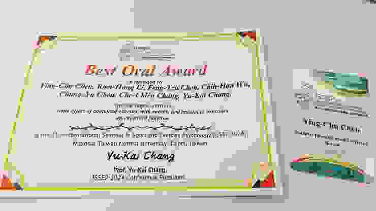 PhD student Ying-Chu Chen won the best oral award