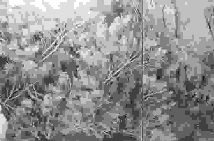 〈汙池爭食一鷺獨飛〉局部—樹叢