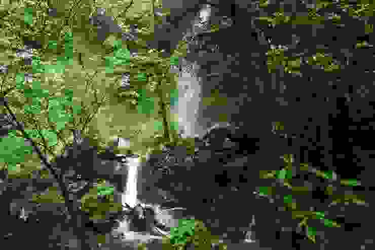因受地形斷層與落差影響，使得流經其間的冷水坑溪在此形成著名的絹絲瀑布