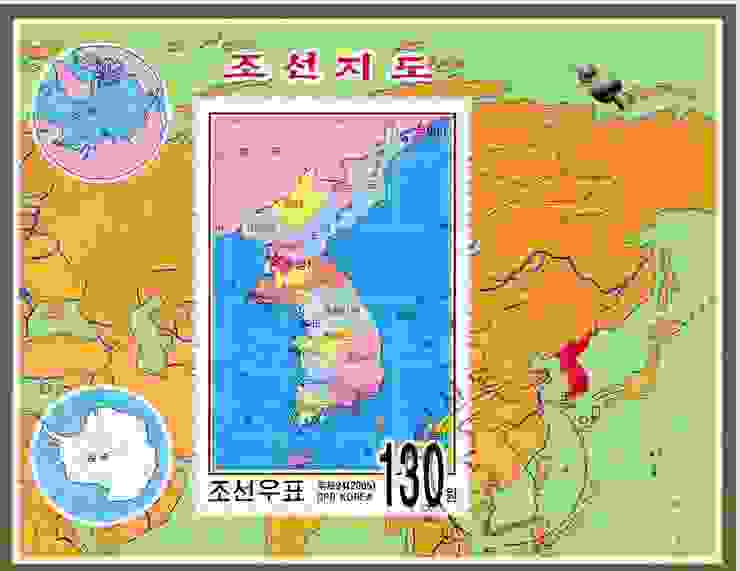 北韓朝鮮半島地圖小全張