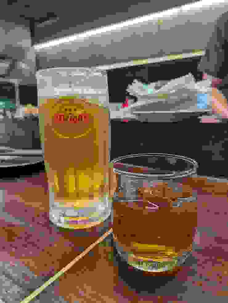 TOBU飛ぶ居酒屋的菜單外品項，梅酒+啤酒、白蘭地梅酒