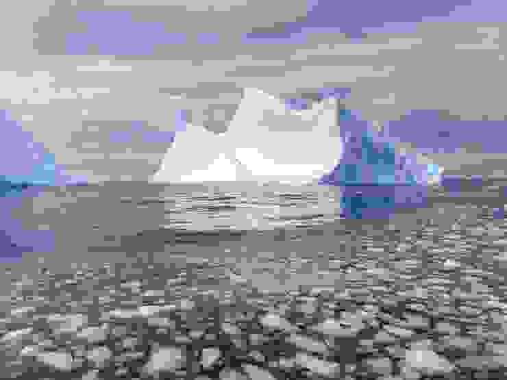 探險船有時須穿過流冰，南極。
