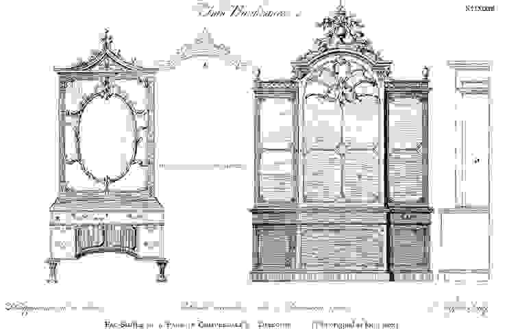 齊本德爾設計的書櫃，圖片來源：維基百科